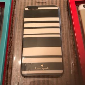 NEW Kate Spade ♠️ black & white stripe case 6 Plus